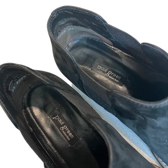 Paul Green Black Suede Chelsea Boot, Sz UK 4 / US 6.5 (runs big) - Picture 12 of 14